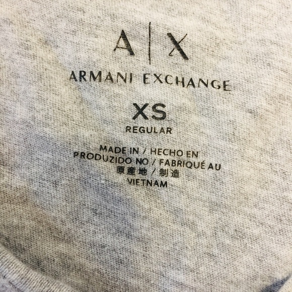 Armani Exchange Short Sleeves Grey Graphic Tee - Picture 7 of 9